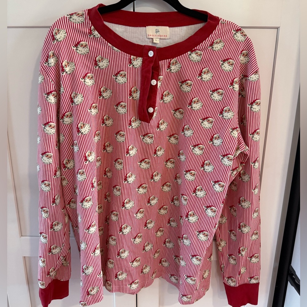 Smockingbird Santa pajamas